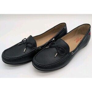 Marc Joseph New York Diana St Flat Slip-On Moc toe Faux Lace Loafers Leather 12